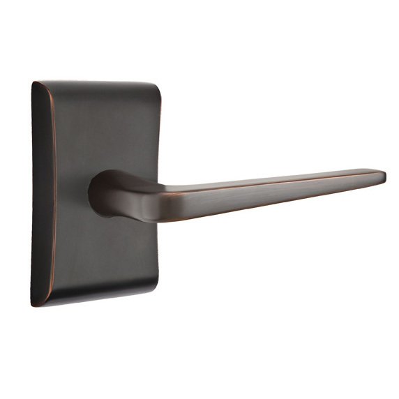 Double Dummy Athena Door Right Handed Lever With Neos Rose in Oil Rubbed Bronze