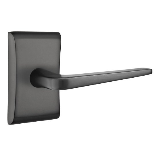 Double Dummy Athena Door Right Handed Lever With Neos Rose in Flat Black