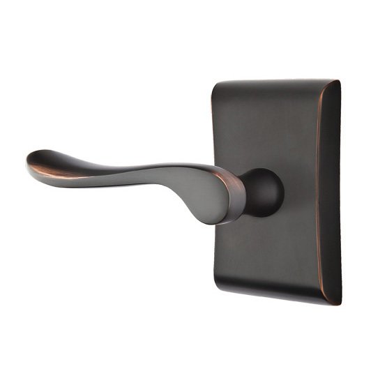 Double Dummy Luzern Door Left Handed Lever With Neos Rose in Oil Rubbed Bronze