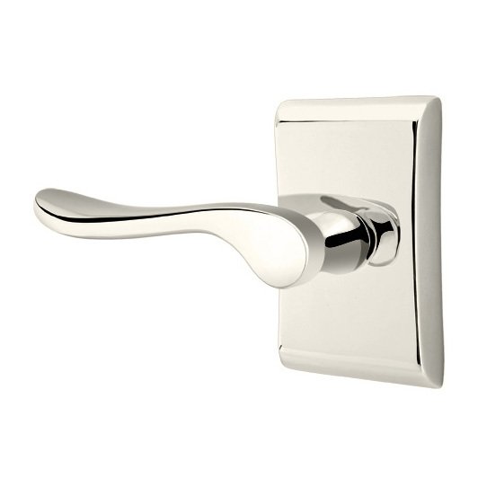 Double Dummy Luzern Door Left Handed Lever With Neos Rose in Polished Nickel