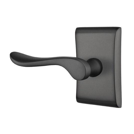Double Dummy Luzern Door Left Handed Lever With Neos Rose in Flat Black