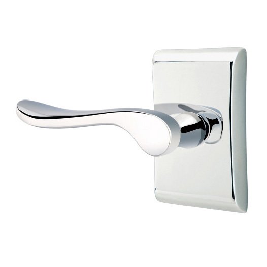 Double Dummy Luzern Door Left Handed Lever With Neos Rose in Polished Chrome