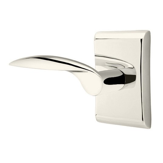 Double Dummy Mercury Door Left Handed Lever With Neos Rose in Polished Nickel