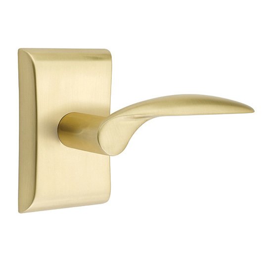 Double Dummy Mercury Door Right Handed Lever With Neos Rose in Satin Brass