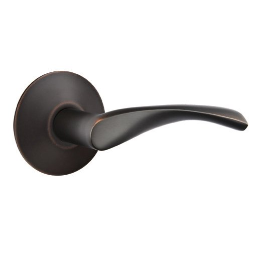 Single Dummy Right Handed Triton Door Lever With Modern Rose in Oil Rubbed Bronze