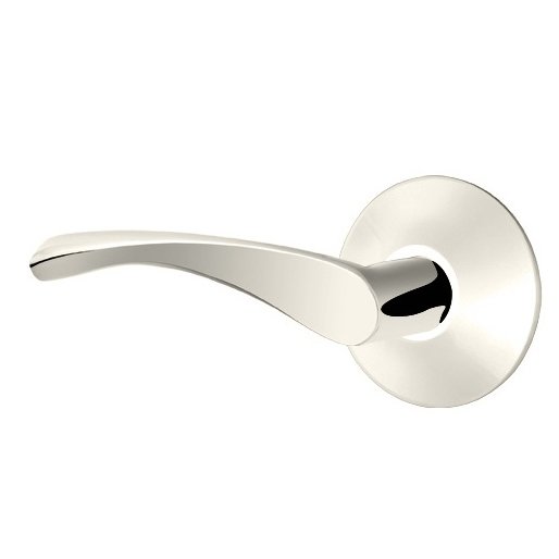Single Dummy Left Handed Triton Door Lever With Modern Rose in Polished Nickel