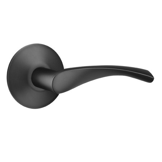 Single Dummy Right Handed Triton Door Lever With Modern Rose in Flat Black
