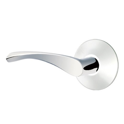 Single Dummy Left Handed Triton Door Lever With Modern Rose in Polished Chrome