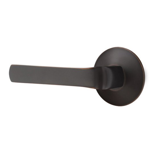 Single Dummy Spencer Left Handed Lever with Modern Rose in Oil Rubbed Bronze