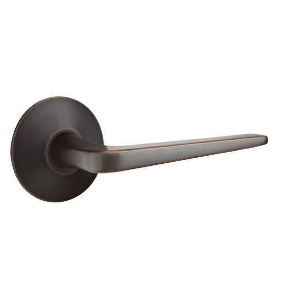 Double Dummy Athena Door Right Handed Lever With Modern Rose in Oil Rubbed Bronze