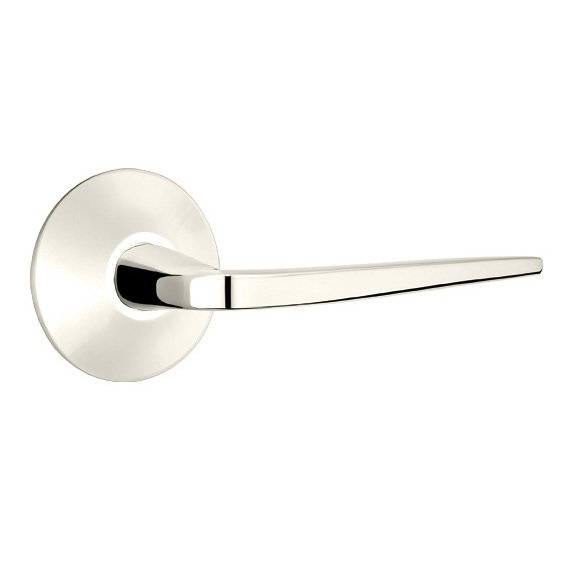 Double Dummy Athena Door Right Handed Lever With Modern Rose in Polished Nickel