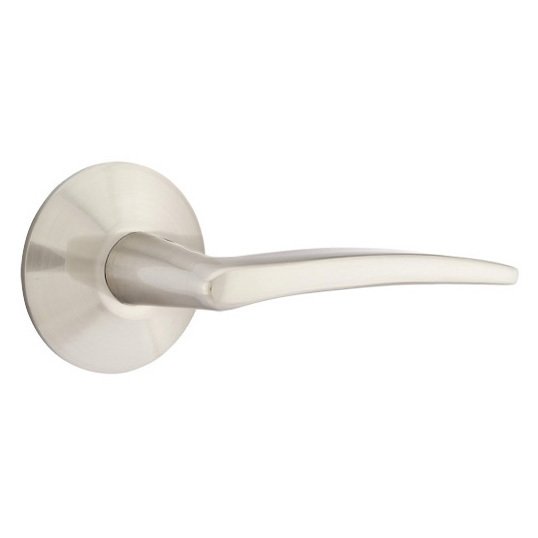 Double Dummy Poseidon Door Right Handed Lever With Modern Rose in Satin Nickel
