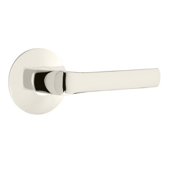 Double Dummy Spencer Right Handed Lever with Modern Rose in Polished Nickel