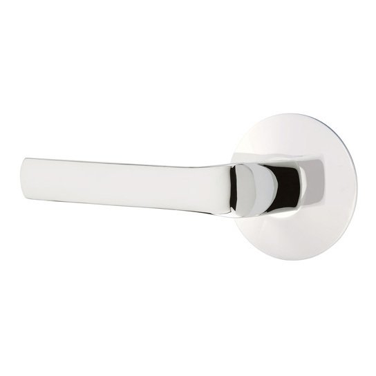 Double Dummy Spencer Left Handed Lever with Modern Rose in Polished Chrome