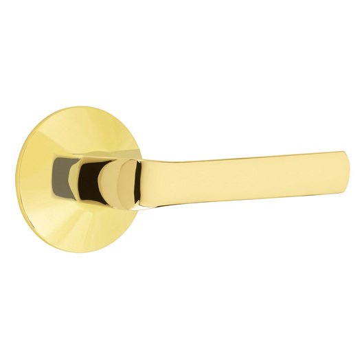 Double Dummy Spencer Right Handed Lever with Modern Rose in Unlacquered Brass