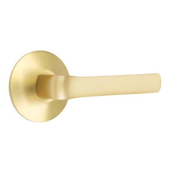 Double Dummy Spencer Right Handed Lever with Modern Rose in Satin Brass