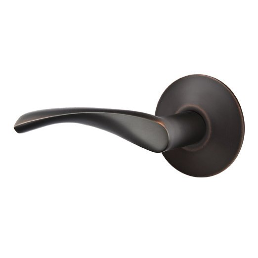 Double Dummy Triton Door Left Handed Lever With Modern Rose in Oil Rubbed Bronze