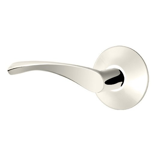 Double Dummy Triton Door Left Handed Lever With Modern Rose in Polished Nickel