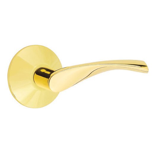 Double Dummy Triton Door Right Handed Lever With Modern Rose in Unlacquered Brass