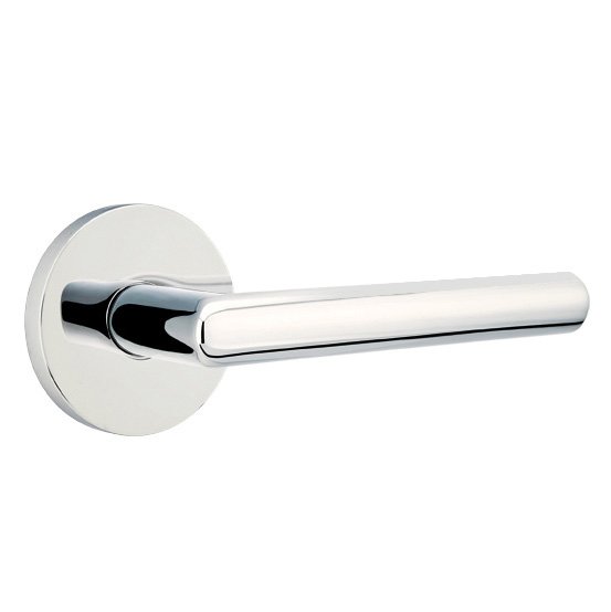 Single Dummy Right Handed Stuttgart Door Lever With Disk Rose in Polished Chrome