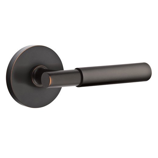 Single Dummy Myles Right Handed Lever with Disk Rose in Oil Rubbed Bronze