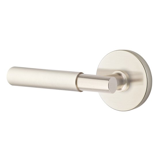 Single Dummy Myles Left Handed Lever with Disk Rose in Satin Nickel