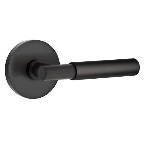 Single Dummy Myles Right Handed Lever with Disk Rose in Flat Black