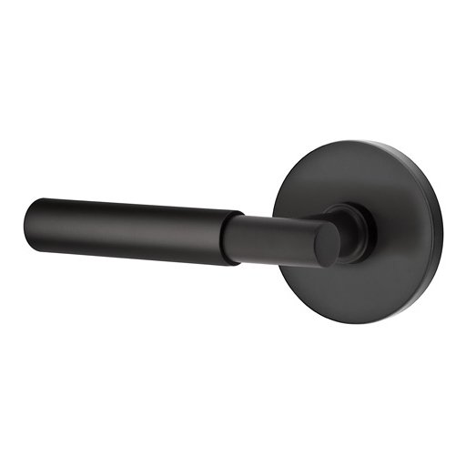 Single Dummy Myles Left Handed Lever with Disk Rose in Flat Black