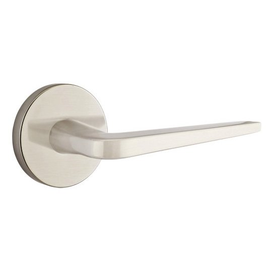 Double Dummy Athena Door Right Handed Lever With Disk Rose in Satin Nickel