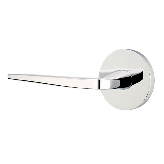 Double Dummy Athena Door Left Handed Lever With Disk Rose in Polished Chrome