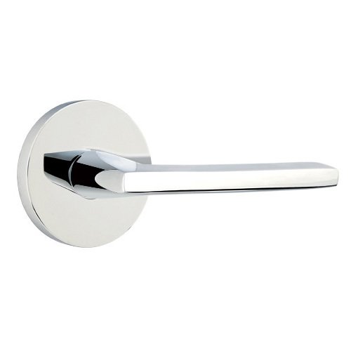 Double Dummy Helios Door Right Handed Lever With Disk Rose in Polished Chrome