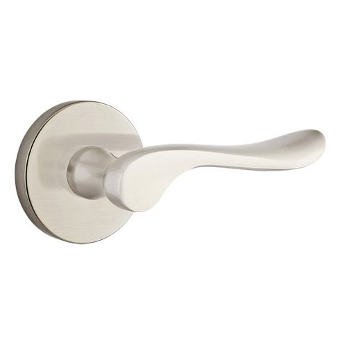 Double Dummy Luzern Door Right Handed Lever With Disk Rose in Satin Nickel