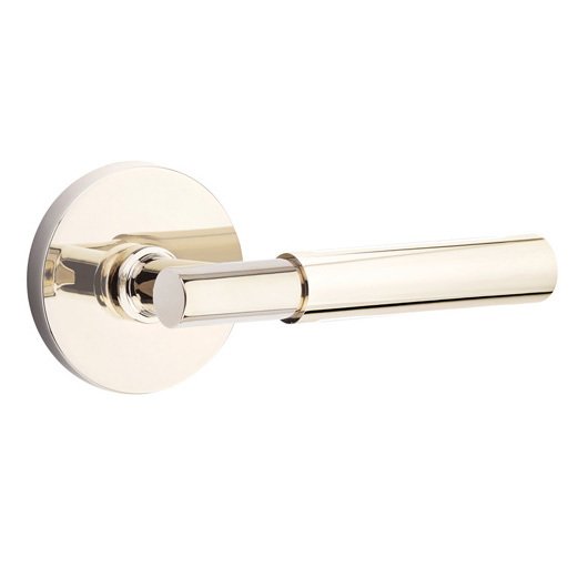 Double Dummy Myles Right Handed Lever with Disk Rose in Polished Nickel