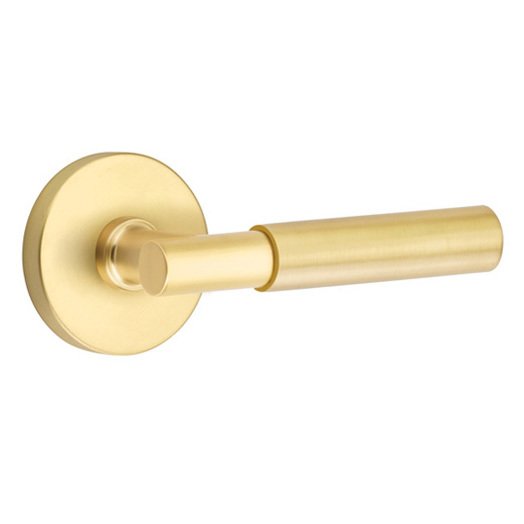 Double Dummy Myles Right Handed Lever with Disk Rose in Satin Brass