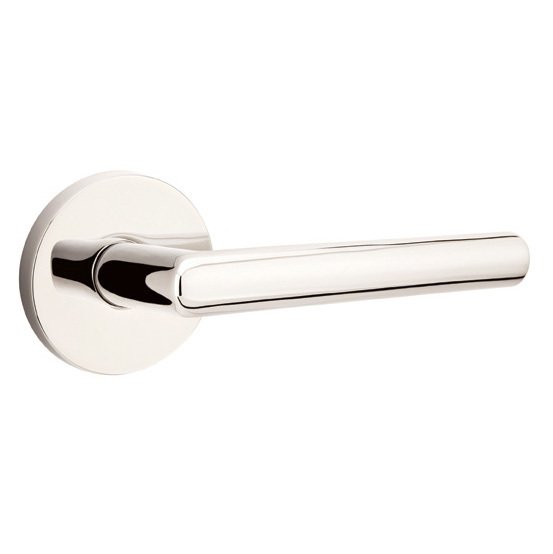 Double Dummy Stuttgart Door Right Handed Lever With Disk Rose in Polished Nickel
