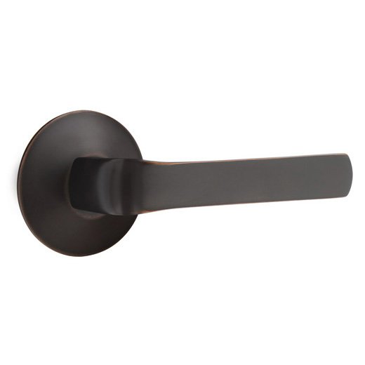 Passage Spencer Right Handed Lever with Modern Rose in Oil Rubbed Bronze