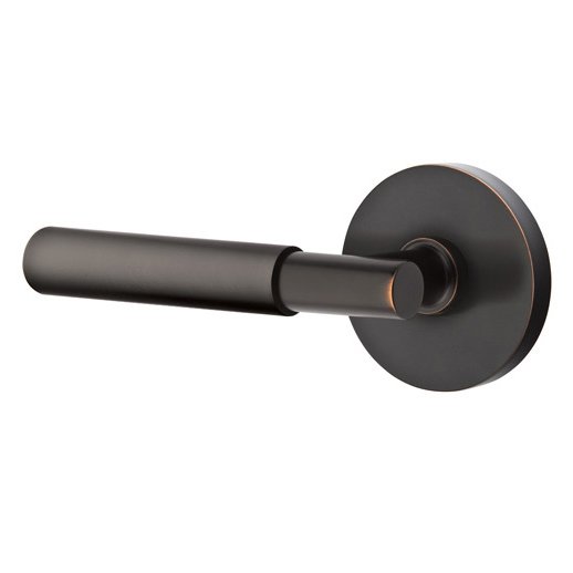 Passage Myles Left Handed Lever with Disk Rose and Concealed Screws in Oil Rubbed Bronze
