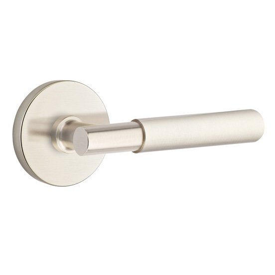 Passage Myles Right Handed Lever with Disk Rose and Concealed Screws in Satin Nickel