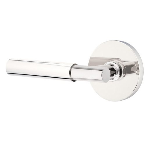 Passage Myles Left Handed Lever with Disk Rose and Concealed Screws in Polished Chrome