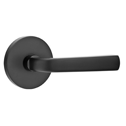 Passage Sion Right Handed Door Lever With Disk Rose in Flat Black