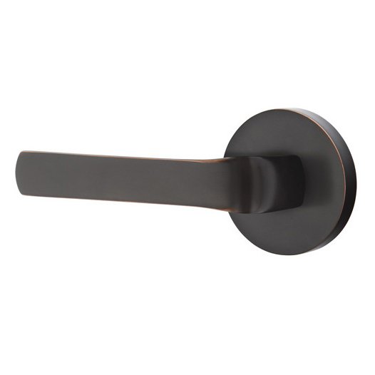 Passage Spencer Left Handed Lever with Disk Rose in Oil Rubbed Bronze