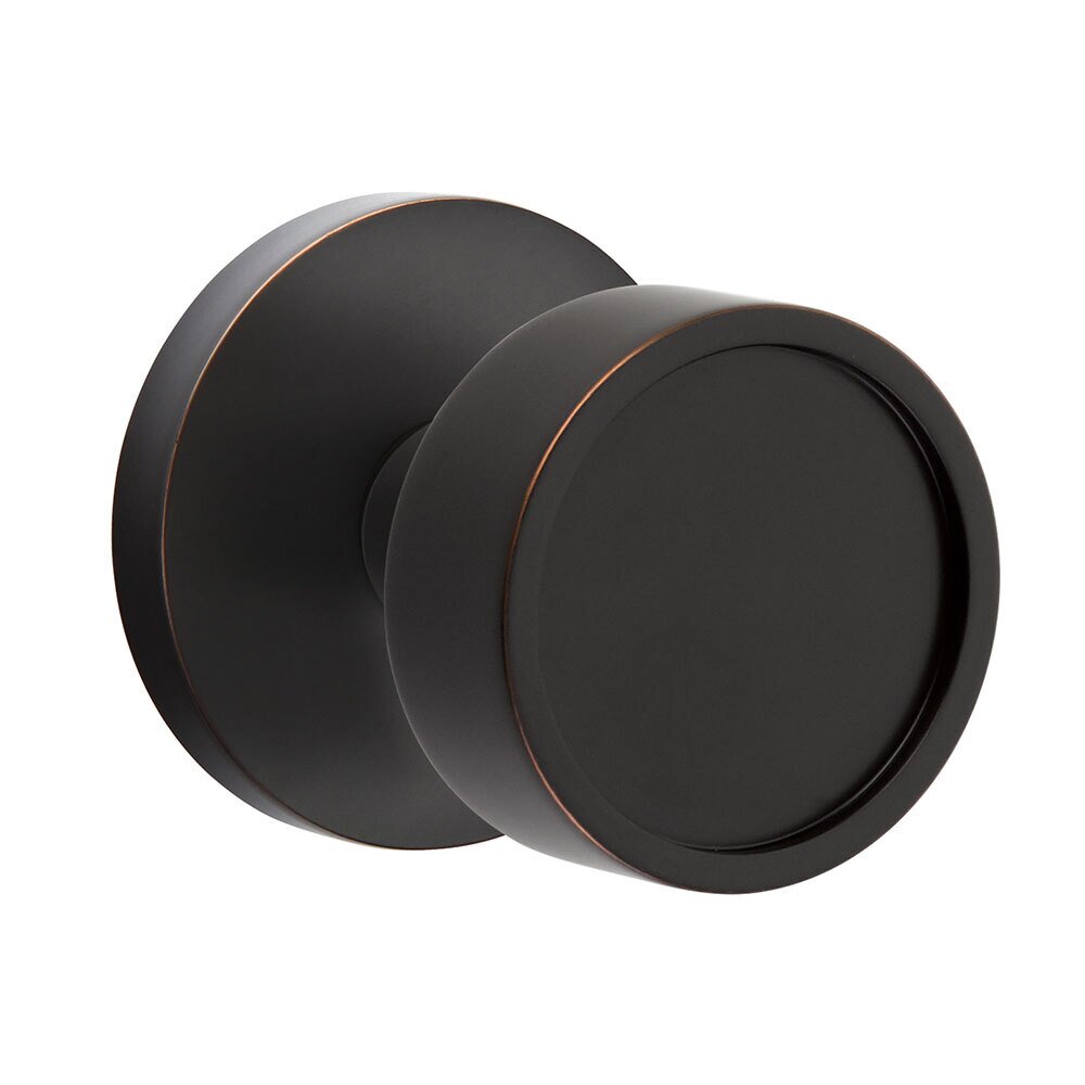 Passage Verve Door Knob And Disk Rose With Concealed Screws in Oil Rubbed Bronze