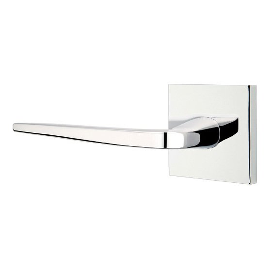 Passage Athena Left Handed Door Lever With Square Rose in Polished Chrome