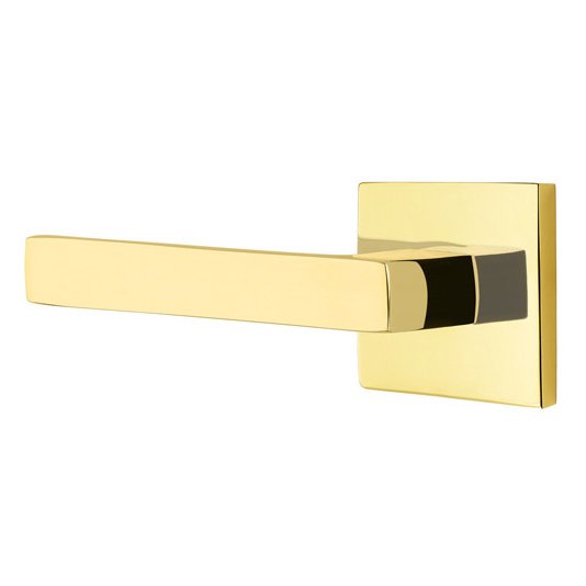 Passage Dumont Left Handed Lever with Square Rose in Unlacquered Brass