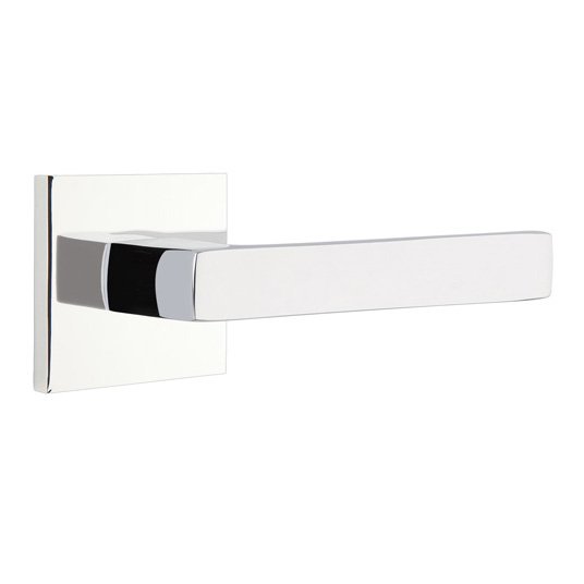 Passage Dumont Right Handed Lever with Square Rose in Polished Chrome
