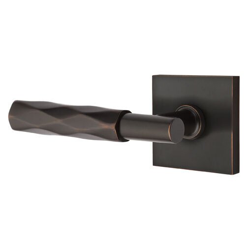Passage Tribeca Left Handed Lever with T-Bar Stem and Square Rose in Oil Rubbed Bronze