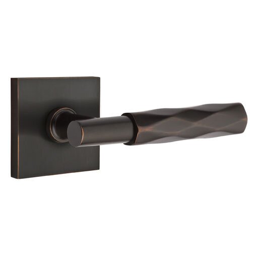 Passage Tribeca Right Handed Lever with T-Bar Stem and Square Rose in Oil Rubbed Bronze