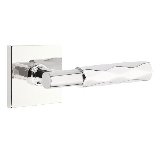 Passage Tribeca Right Handed Lever with T-Bar Stem and Square Rose in Polished Chrome