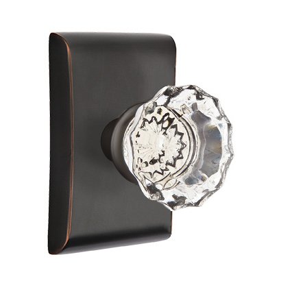 Astoria Passage Door Knob and Neos Rose with Concealed Screws in Oil Rubbed Bronze
