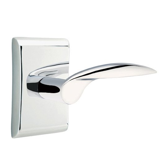 Passage Mercury Right Handed Door Lever With Neos Rose in Polished Chrome